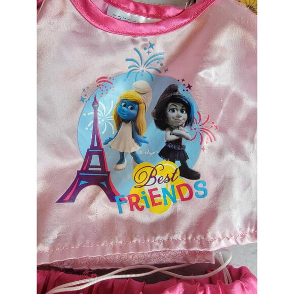 Build A Bear Smurfs Best Friends Plush Pajama Set Top Shorts Clothes Smurfette - Picture 2 of 4